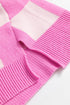 'Galena' Pink Checkered Sweater - Celes Fashion